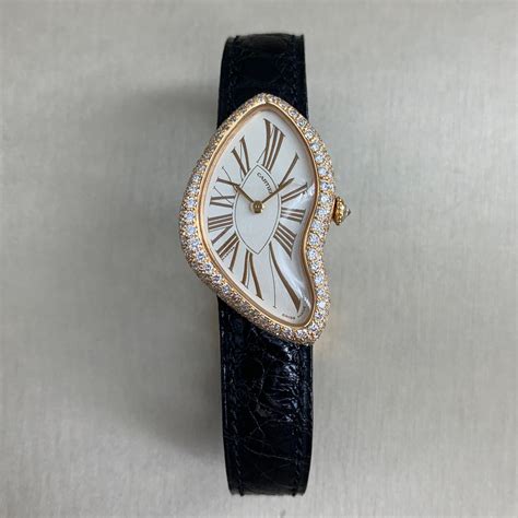 cartier crash watch factory diamonds